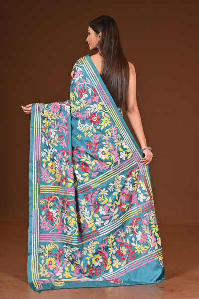 BELENDED SILK KANTHA SAREE