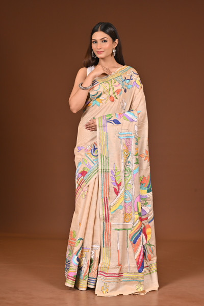 GACHI SILK KANTHA SAREE