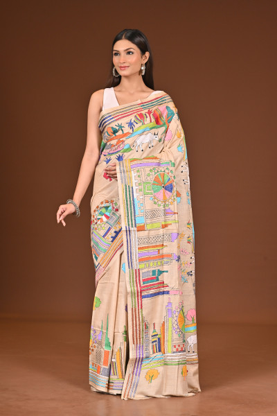 GACHI SILK KANTHA SAREE