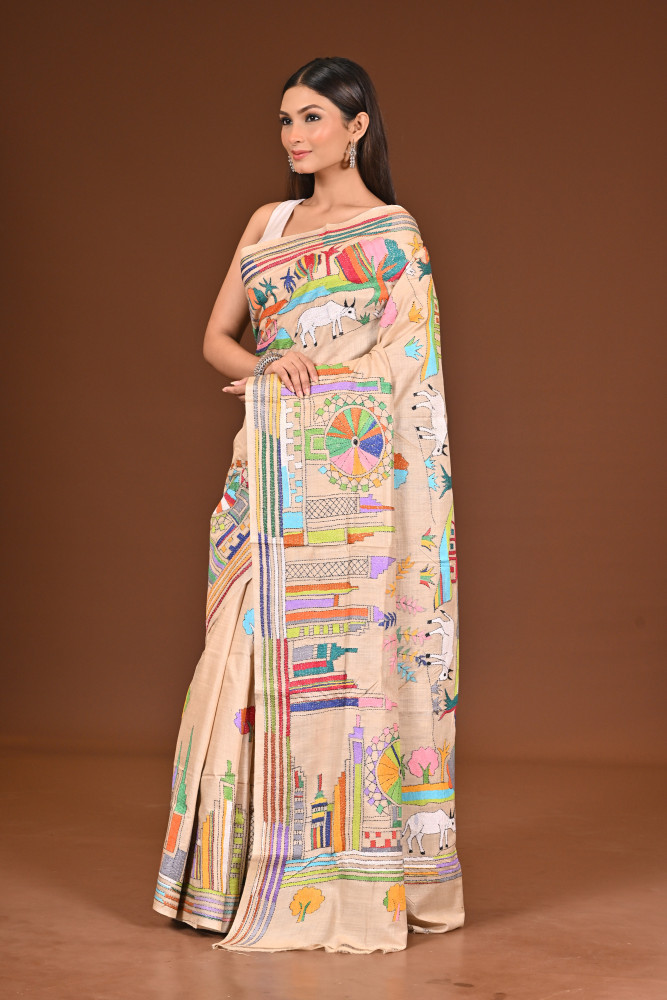 GACHI SILK KANTHA SAREE