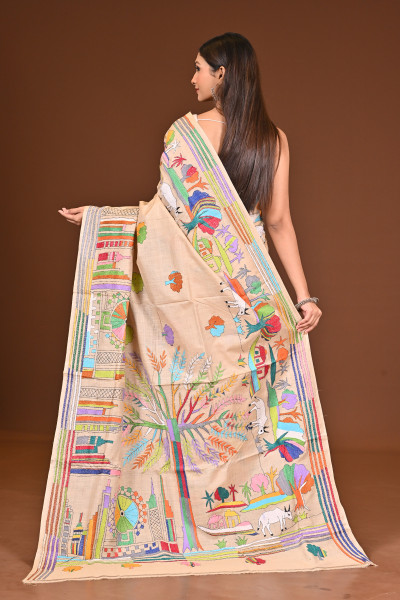 GACHI SILK KANTHA SAREE