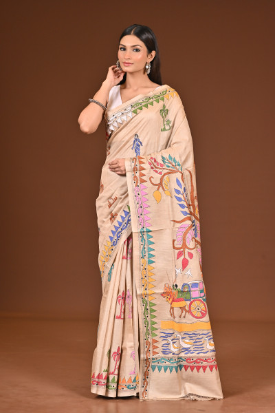 GACHI SILK KANTHA SAREE