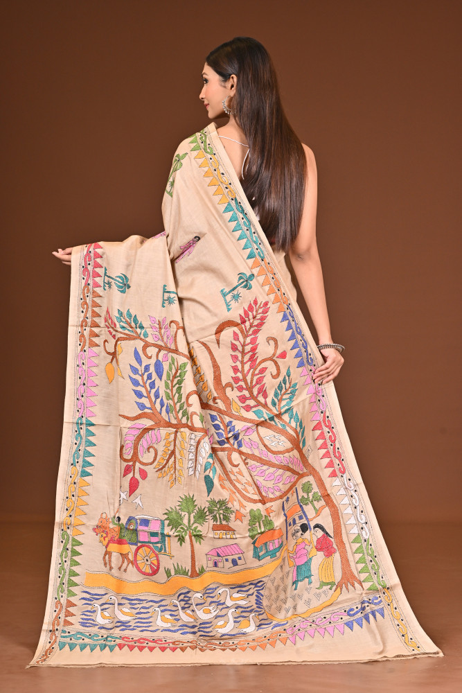 GACHI SILK KANTHA SAREE