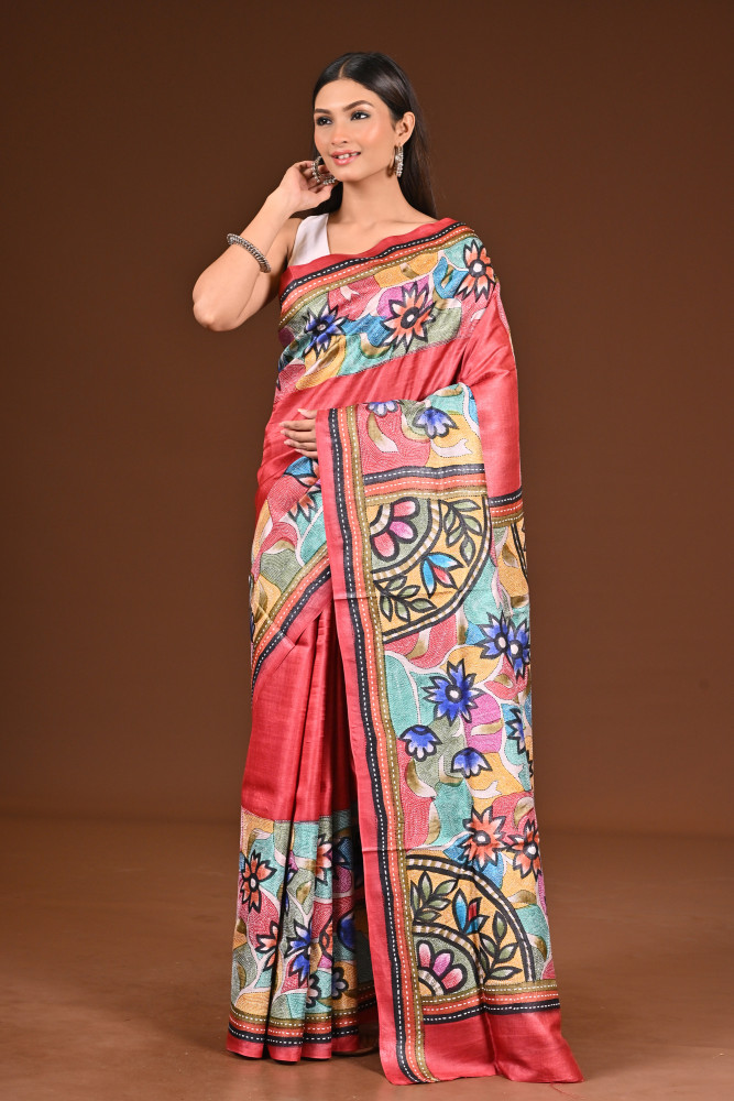 GACHI SILK KANTHA SAREE