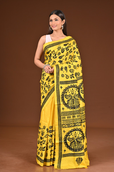 PURE  SILK KANTHA SAREE