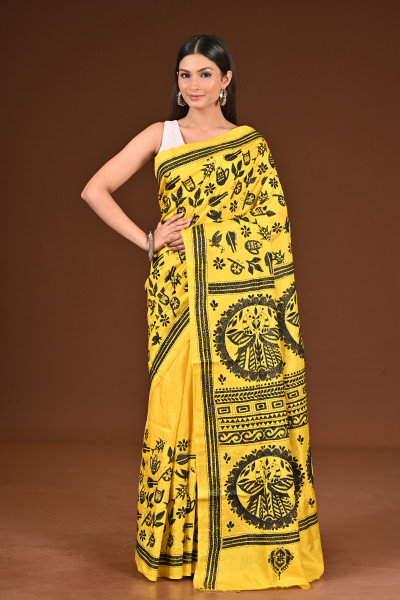 PURE  SILK KANTHA SAREE