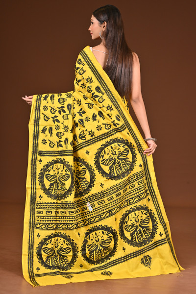 PURE  SILK KANTHA SAREE