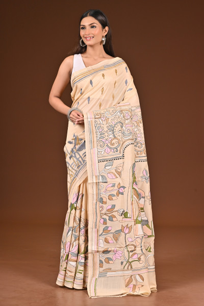 PURE  SILK KANTHA SAREE