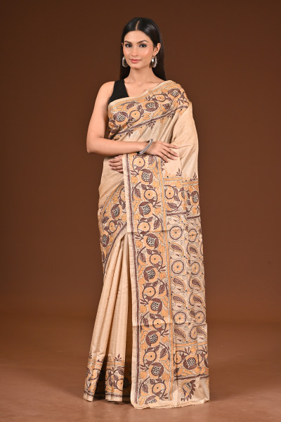 TUSSAR SILK KANTHA SAREE