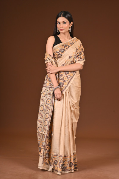 TUSSAR SILK KANTHA SAREE