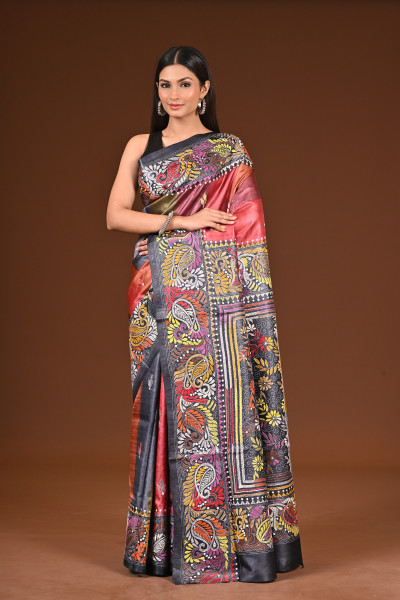PURE  SILK KANTHA SAREE