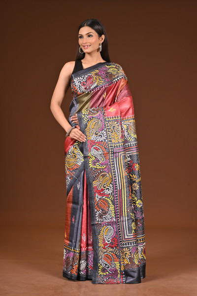 PURE  SILK KANTHA SAREE