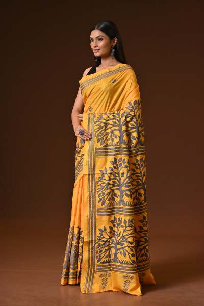 PURE  SILK KANTHA SAREE