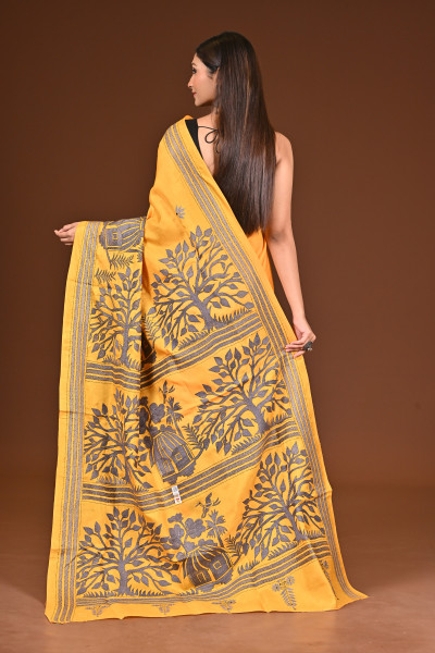 PURE  SILK KANTHA SAREE