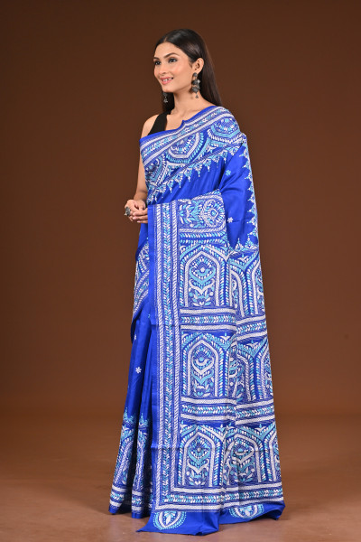 PURE  SILK KANTHA SAREE