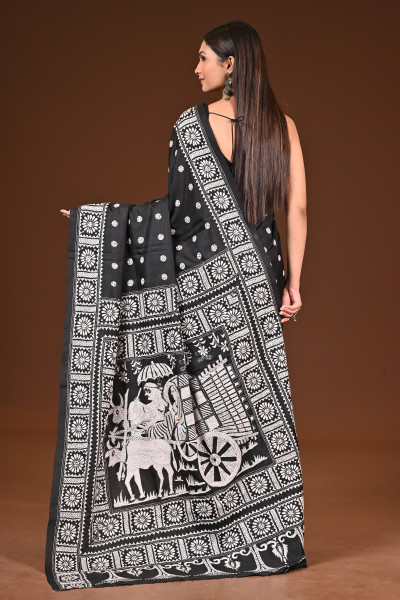 PURE  SILK KANTHA SAREE