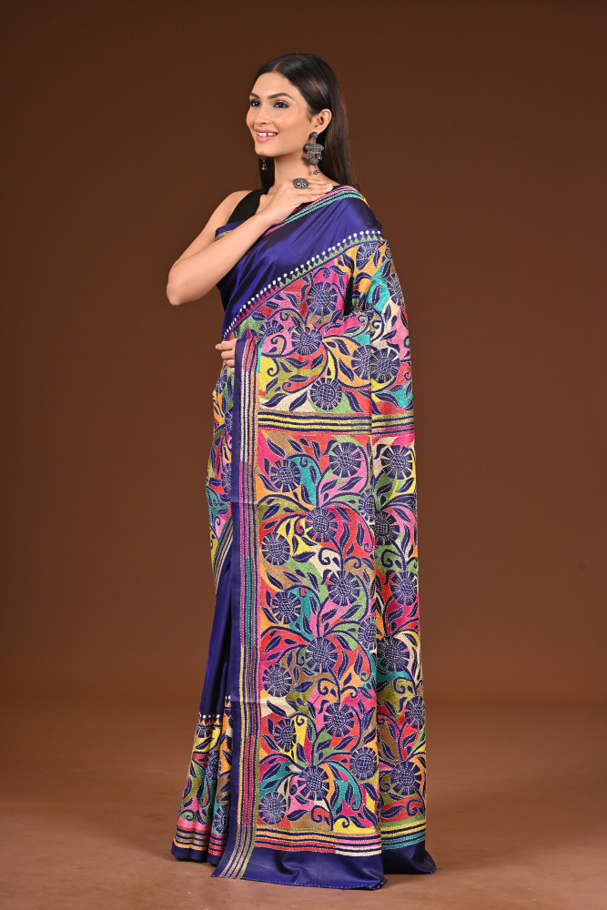 PURE  SILK KANTHA SAREE