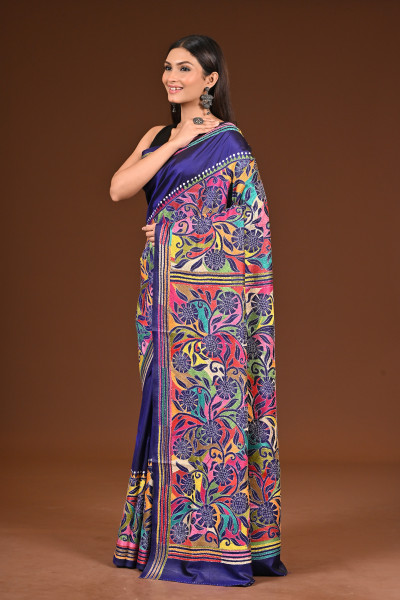 PURE  SILK KANTHA SAREE