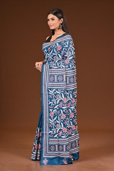 PURE  SILK KANTHA SAREE