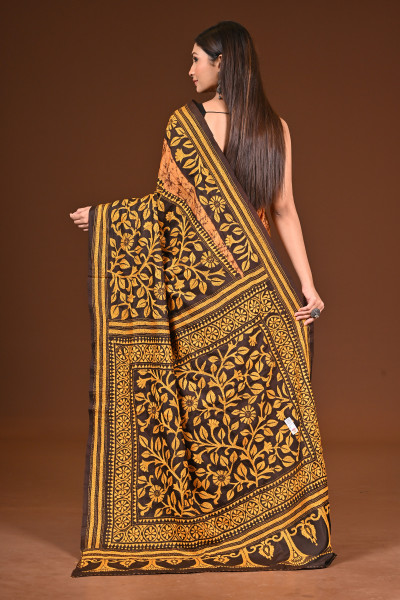 PURE SILK BATIK KANTHA SAREE