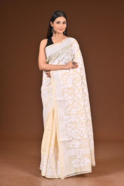 PURE  SILK KANTHA SAREE