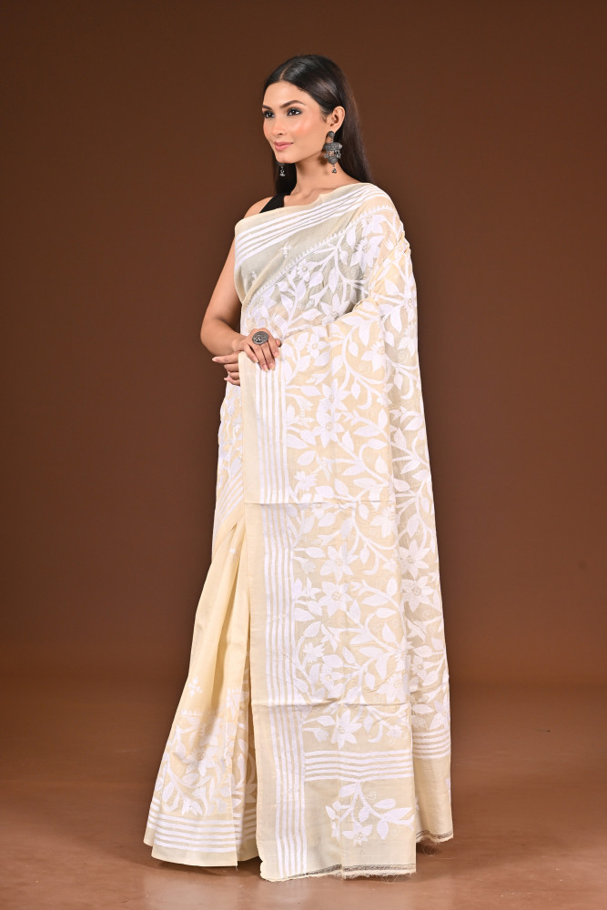 PURE  SILK KANTHA SAREE