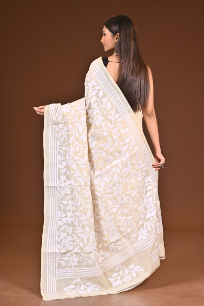 PURE  SILK KANTHA SAREE