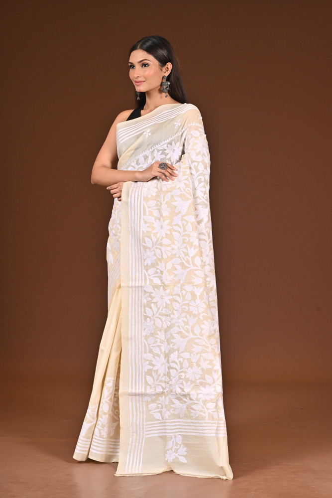 PURE  SILK KANTHA SAREE