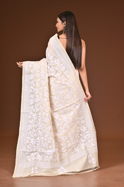 PURE  SILK KANTHA SAREE