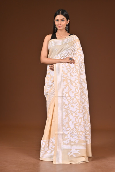 PURE  SILK KANTHA SAREE