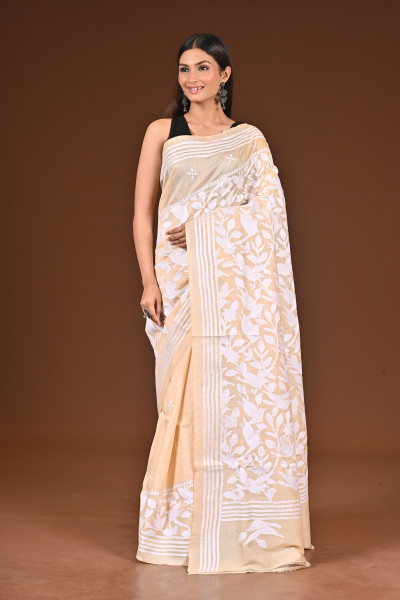 PURE  SILK KANTHA SAREE