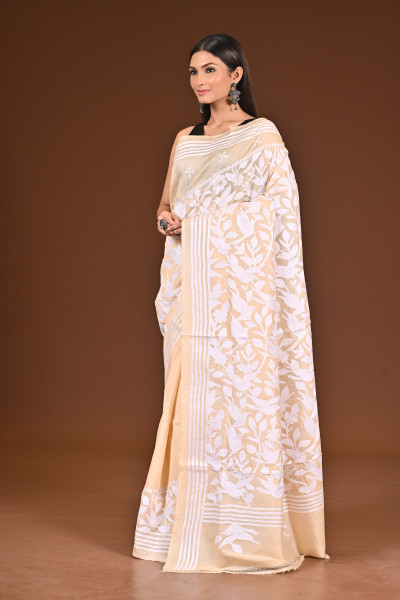 PURE  SILK KANTHA SAREE