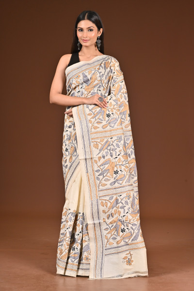 PURE  SILK KANTHA SAREE
