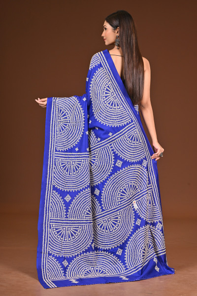 PURE  SILK KANTHA SAREE