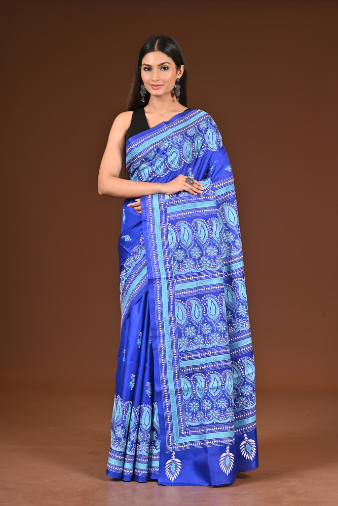 Image of PURE  SILK KANTHA SAREE