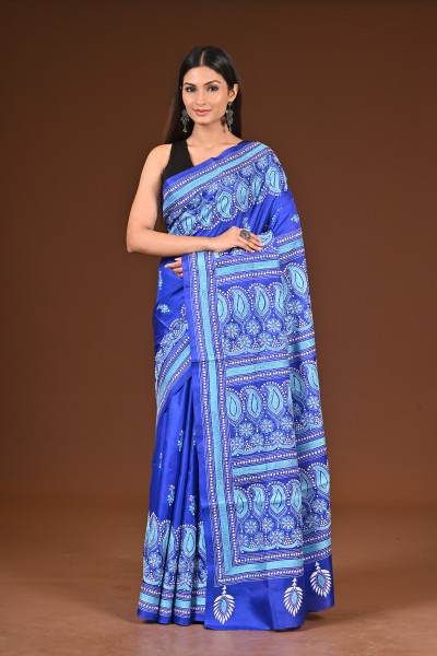PURE  SILK KANTHA SAREE