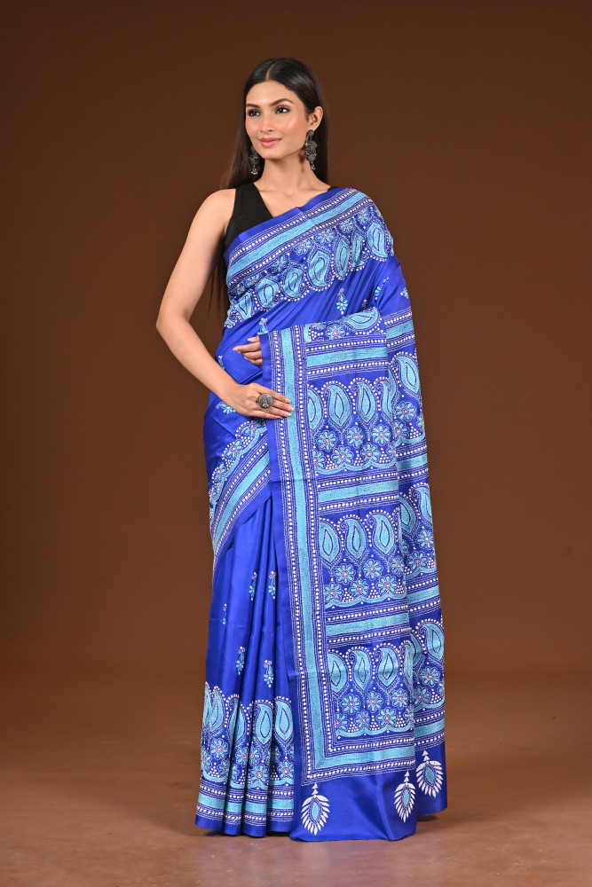 PURE  SILK KANTHA SAREE