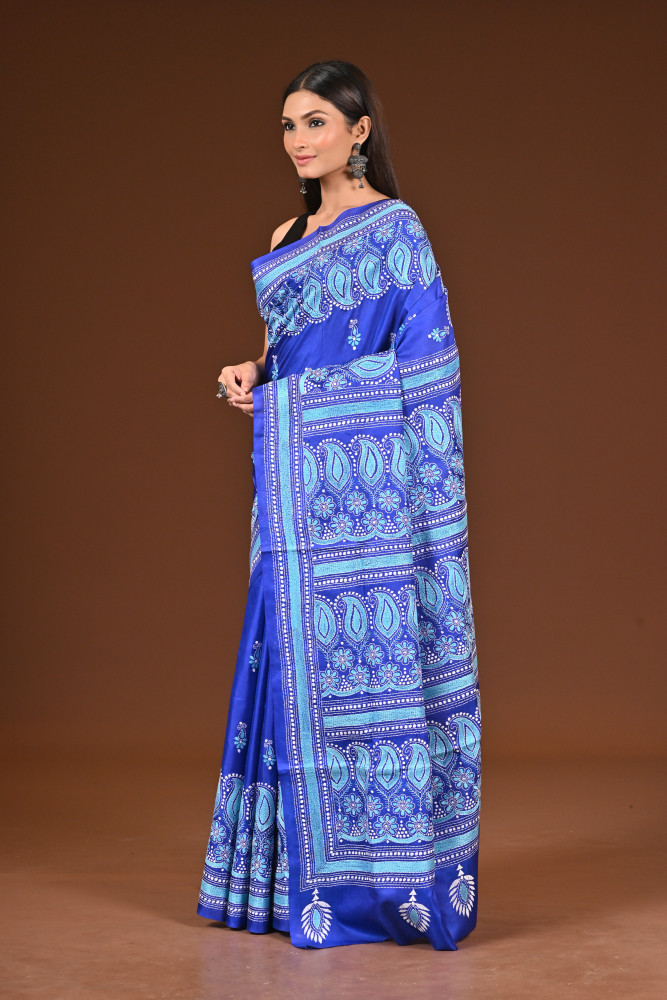 PURE  SILK KANTHA SAREE
