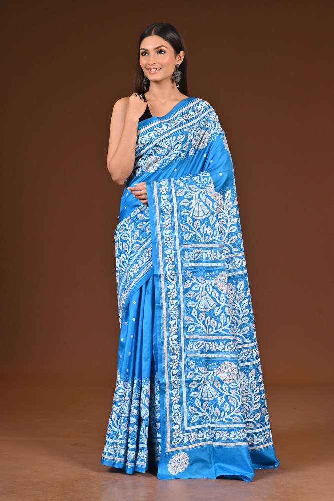 PURE  SILK KANTHA SAREE