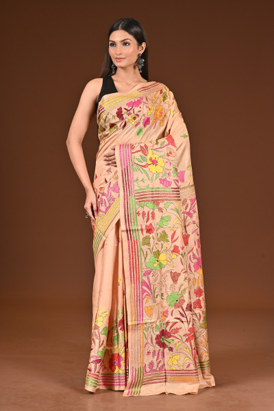 PURE  SILK KANTHA SAREE
