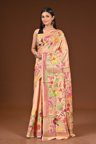PURE  SILK KANTHA SAREE