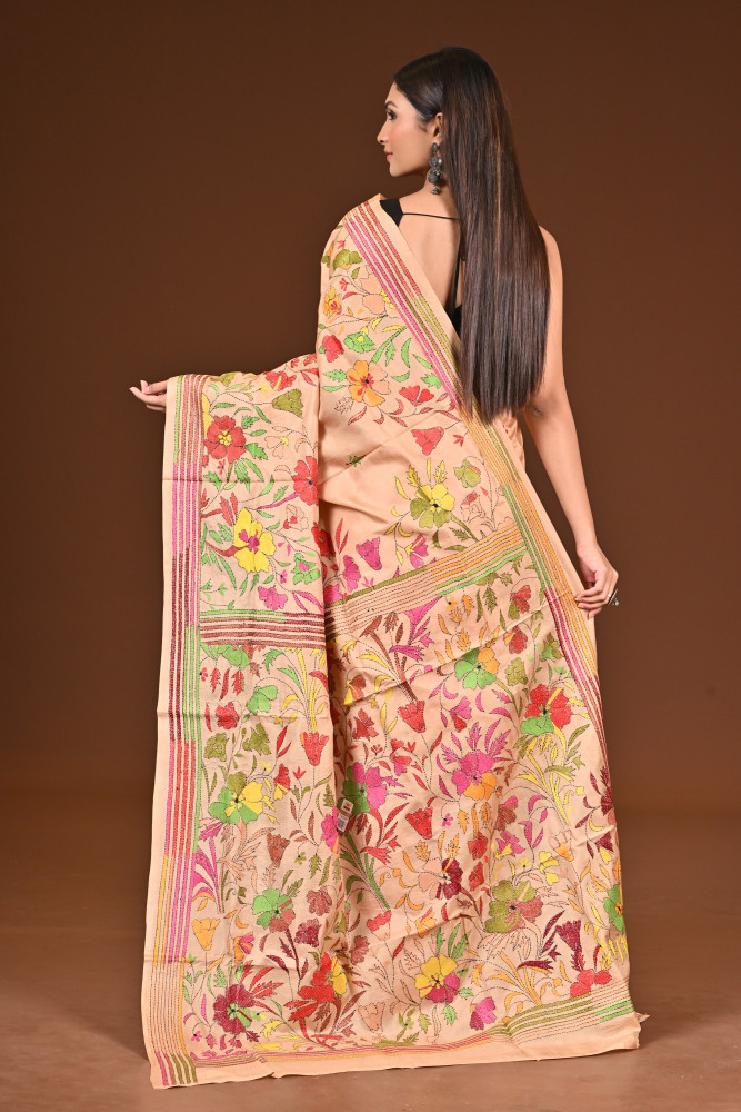 PURE  SILK KANTHA SAREE