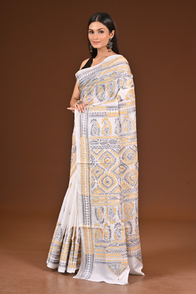 PURE  SILK KANTHA SAREE