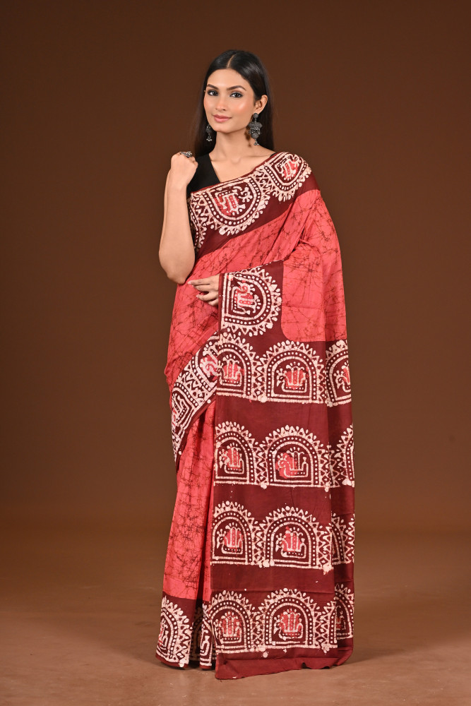 Image of PURE COTTON HAND BATIK SAREE