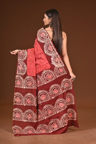 PURE COTTON HAND BATIK SAREE