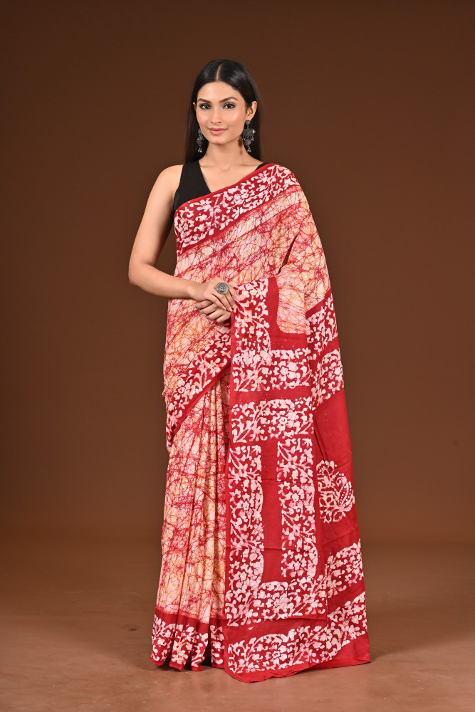 Image of PURE COTTON HAND BATIK SAREE