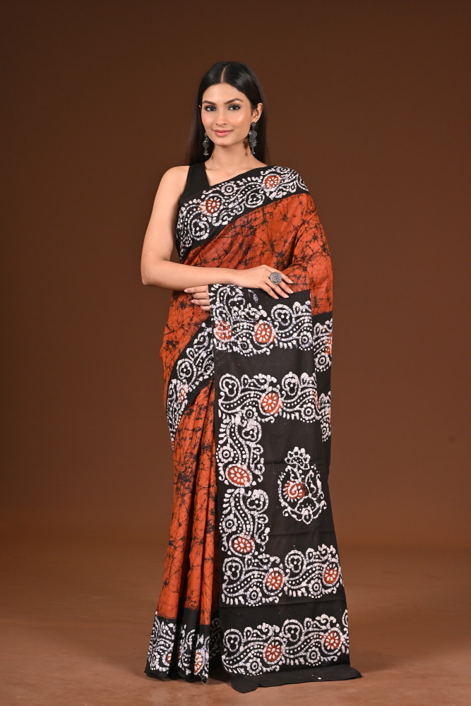 Image of PURE COTTON HAND BATIK SAREE