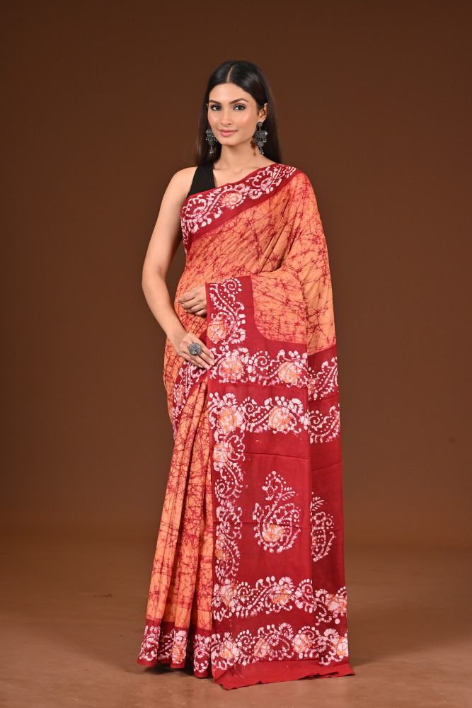 Image of PURE COTTON HAND BATIK SAREE