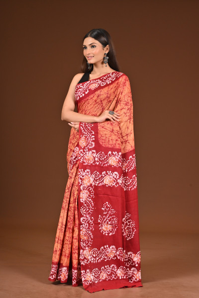 PURE COTTON HAND BATIK SAREE