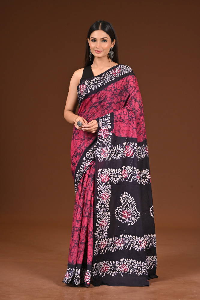 Image of PURE COTTON HAND BATIK SAREE